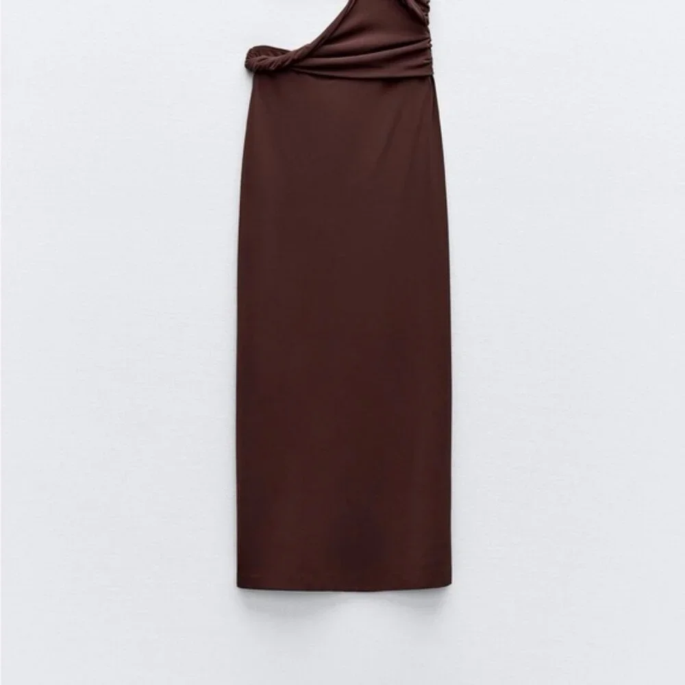 ZARA CUT OUT TWISTED DRESS - Picture 8 of 8